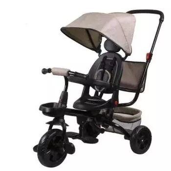 Складная трехколесная коляска BTM с 4-дюймовым ремнем безопасности, трехколесный велосипед на 1 год, 2 года, 3 года, сверхповоротный регулируемый велосипед, удобный для езды на день рождения, подарок