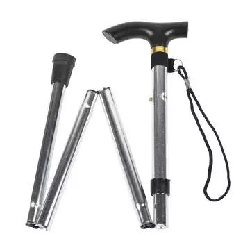 Складная трость из алюминиевого сплава для пешего туризма, альпинизма, складная трость для пожилых людей и мужчин с ограниченными возможностями серебряный