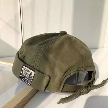 Складная тюбетейка в стиле ретро, мужская матросская кепка, женская теплая кепка-ведро с манжетами, шляпа без полей армия зеленый