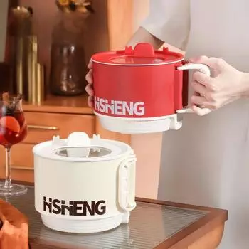 Складная удобная кастрюля, многофункциональная электрическая кастрюля для приготовления пищи, бытовая кастрюля для студенческого общежития, дорожная кастрюля объемом 1,8 л для 1-3 человек 1.8L