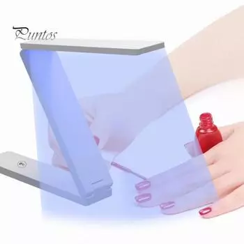 Складная УФ-лампа для ногтей, быстросохнущая перезаряжаемая регулируемая подставка, настольная маникюрная лампа для поделок из смолы белый