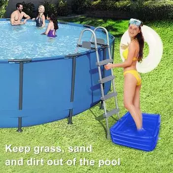 Складная ванна для ног, надувной умывальник, портативный бассейн для ног, ванна для дома, спа-бассейн для ног синий