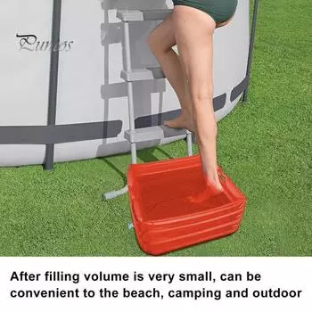 Складная ванна для ног, надувной умывальник, портативный бассейн, ванна для ног, домашняя ванна для ног, спа-бассейн, уличная ванна для ног для кемпинга синий