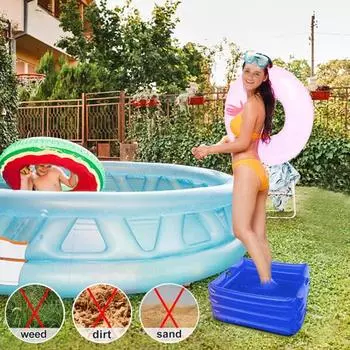 Складная ванна для ног, надувной умывальник, портативный бассейн, ванна для ног, домашняя ванна для ног, спа-бассейн, уличная ванна для ног для кемпинга синий