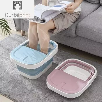 Складная ванна для ног, простое пенящееся массажное ведро, складное ведро, ведро для ванны для ног, ведро для ванной, умывальник для ног, корзины для белья синий