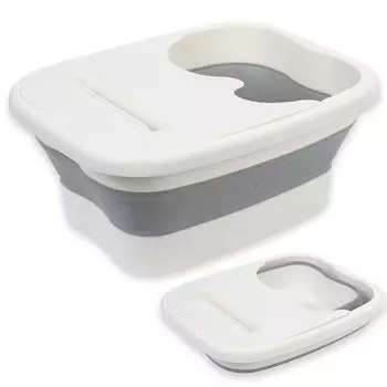 Складная ванна для ног Rimikuru, ванна для ног с термопеной, ванна для мытья ног, ванна, ведро, миска, крышка, изоляция, белый