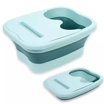 Складная ванна для ног Rimikuru, ведро для ванночки для ног, ведро для ванночки для ног, ванна для ног с крышкой, ванна для ног с термопенкой, ванна для ног с пеной, ванна для ног (зеленый) зелёный