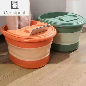 Складная ванна для ног, ванна для замачивания, раковина для спа, складная ванна для ног с крышкой, массажное ведро для ванны, контейнер для замачивания ног With Lid синий