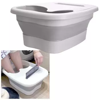 Складная ванночка для ног Medikichi, переносная с крышкой, термоподставка для смартфона на открытом воздухе (белый) белый