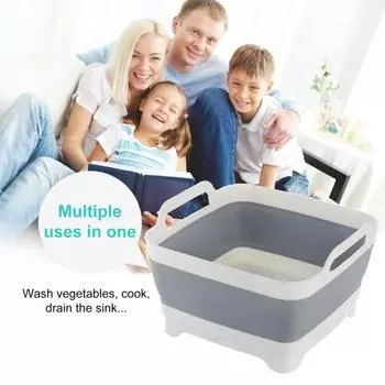 Складная ведро Yousheng, компактная раковина для мытья овощей с ручками, складная кухонная раковина большой емкости