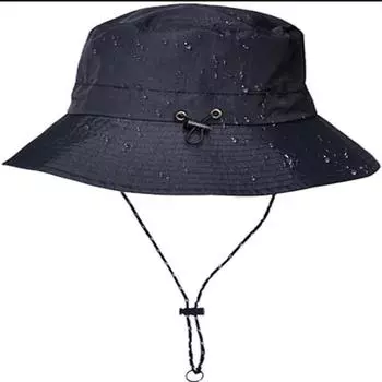 Складная веревочная шляпа для мужчин и женщин, водонепроницаемая и регулируемая шляпа, дышащая и быстросохнущая солнцезащитная шляпа чёрный
