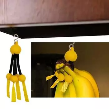 Складная вешалка-банан под шкафом, прочный, устойчивый к ржавчине держатель для бананов, органайзер для кухни с свежестью бананов жёлтый