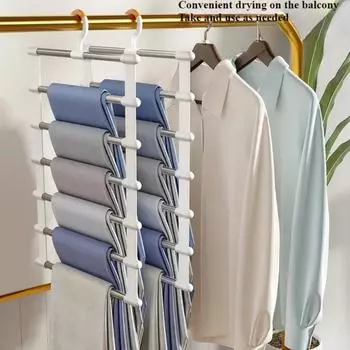 Складная вешалка для брюк, многослойная вешалка для брюк, экономящая место, вешалка для брюк в доме, складная вешалка для хранения в шкафу Simplicity