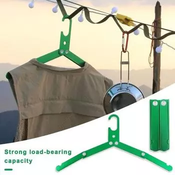 Складная вешалка для одежды на открытом воздухе, многофункциональная сушилка из алюминиевого сплава для пальто, брюк, полотенец, носков, шапок, домашняя вешалка для самостоятельного вождения, путешествий, кемпинга зелёный