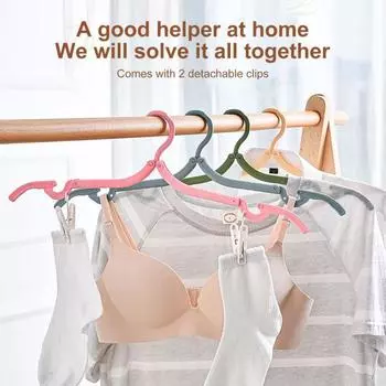 Складная вешалка для одежды со съемными зажимами. Прочная, выдерживает большую нагрузку. Гладкая, противоскользящая, легкая, портативная, складная. зелёный