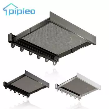 Складная вешалка для полотенец для ванной комнаты, настенная вешалка для полотенец без перфорации, полка для хранения туалетных принадлежностей серый