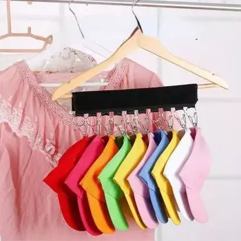 Складная вешалка для шляп, держатели для полотенец из ткани, зажимы из нержавеющей стали, многофункциональная вешалка для одежды, организация одежды в гардеробе