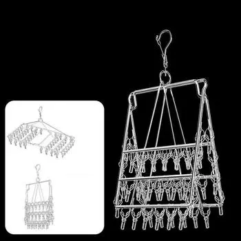 Складная ветрозащитная прищепка из нержавеющей стали, вешалка для белья, бельевая веревка, носок, полотенце, бюстгальтер, сушилка, прищепка, крючок, сушилка для белья 4 мм