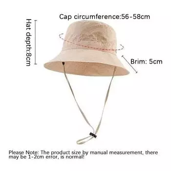 Складная водонепроницаемая шляпа-ведро, летняя шляпа с защитой от ультрафиолета, регулируемая пляжная шляпа с ремешком для подбородка темно-синий