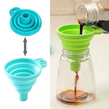 Складная воронка, силиконовая складная воронка, портативные воронки для топливного бункера, складные воронки для пива/масла, кухонные инструменты