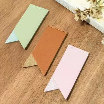 Складная закладка ручной работы, винтажная этикетка из искусственной кожи, прочная кожаная закладка для влюбленных хаки