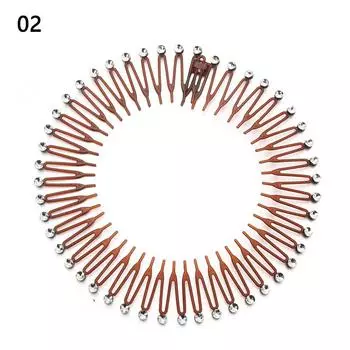 Складная заколка для волос со стразами для макияжа, банных аксессуаров для волос, для плавания, эластичная повязка для волос 02