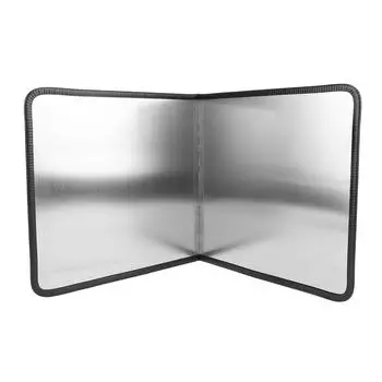 Складная защита от брызг для плиты из нержавеющей стали 304, двухсторонняя защита от брызг для масляной плиты с антипригарным покрытием, кухонная защита Depth 40cm / 15.75in