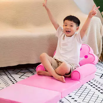 Складное детское кресло с чехлом на диван, трехэтажное детское милое мини-кресло pink crown