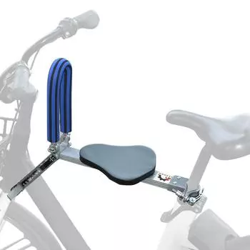 Складное детское велосипедное сиденье с сумкой для хранения поручней, портативное сверхлегкое переднее крепление для велосипеда для маленьких детей разноцветный