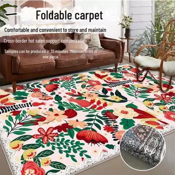 Складное и моющееся одеяло с ретро-цветочным узором для гостиной или спальни 80x120 cm