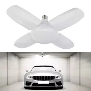 Складное лезвие для гаража, регулируемая трехстворчатая светодиодная лампа, вентилятор, потолочный светильник, модное украшение для вечеринки 6000K#