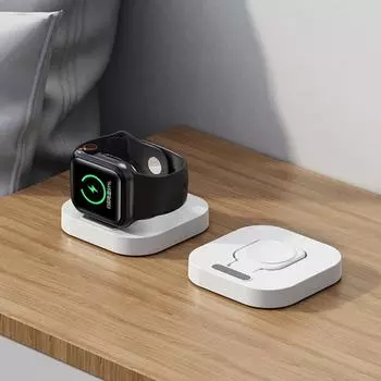 Складное магнитное зарядное устройство Type-C, 2 состояния зарядки, быстрая зарядная док-станция, эффективное рассеивание тепла для Apple Watch 1-8 поколения чёрный