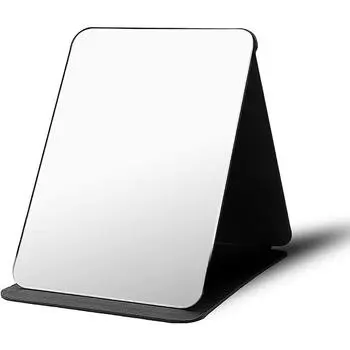 Складное настольное зеркало с зеркалом для макияжа из искусственной кожи, портативное дорожное зеркало 25,5*18 см, складное зеркало с портативной подставкой, настольное косметическое зеркало