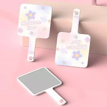 Складное/нескладное Ins Gradient Star Зеркало для макияжа Ручное зеркало для макияжа Зеркало для студенческого общежития с ручкой Зеркало для девочки-сердечка