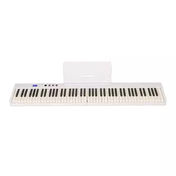 Складное пианино с клавиатурой 88 клавиш HiFi Stereo Plug and Play электрическое складное пианино 100240 В белое, Великобритания UK Plug