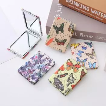 Складное складное зеркало для макияжа, прямоугольное складное косметическое зеркало, карманное складное зеркало для женщин