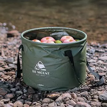 Складное ведро 10/20 л, многофункциональное, отдельно стоящее, портативное, круглое, для кемпинга, бочка для хранения, товары для улицы Middle кофейный