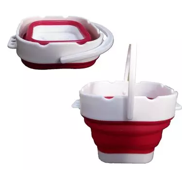 Складное ведро для мытья кистей, складная компактная палитра для красок, мойка для кистей, набор масляных красок, принадлежности для рисования на холсте JP-SAKURA (Маленький (красный))