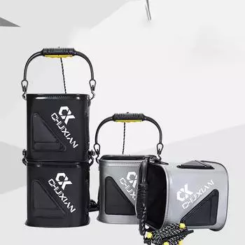 Складное ведро для рыбалки из ЭВА, портативное многофункциональное ведро для живых приманок, ведро для рыбы на молнии, уличное складное ведро/сумка