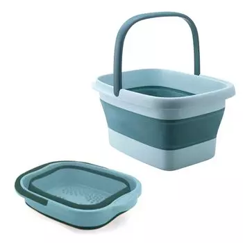 Складное ведро для ванны для ног Asdays, складное ведро для ванны для ног, легкое, для улицы, 13 литров (зеленый) зелёный