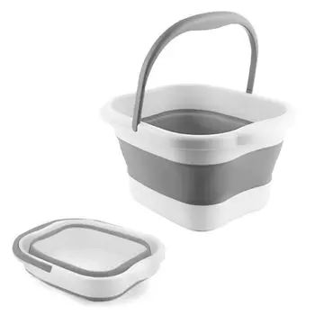 Складное ведро для ванны для ног Asdays, складное ведро для ванны для ног, легкое, для улицы, 13 литров (Серый) серый