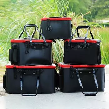 Складное ведро для живой рыбалки, утолщенное ведро для рыбы из ЭВА без кислородного насоса, портативный резервуар, рыболовные снасти, ящик для живой рыбы, сумки для уличной рыбалки, аксессуары 30cm 11L