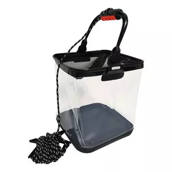 Складное ведро Orrudo Fishing Gear для наблюдения за рыбалкой, компактное, легкое, прозрачное, с веревкой qb500130b01n0 Mierdo A