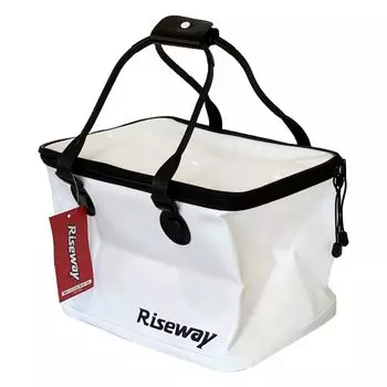 Складное ведро Riseway для рока Белое UEV-043 (с крышкой) Рыбалка, 36см, белый