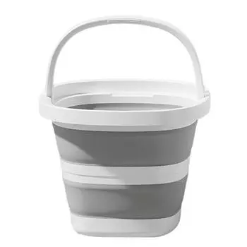 Складное ведро с ручкой, большая вместимость, высокая грузоподъемность, уличное рыболовное ведро, портативное компактное складное ведро 5L