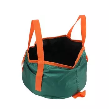 Складное ведро с ручкой, переносная складная раковина, легкий контейнер для воды для кемпинга лес зеленый