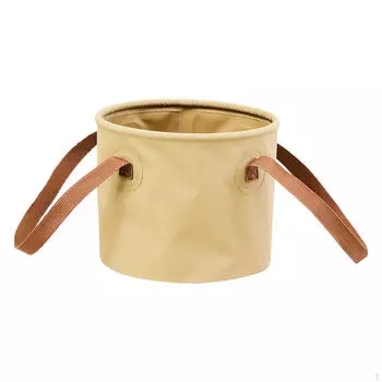 Складное ведро, складная раковина, прочная многоцелевая ванна для ног, для рыбалки 20L бежевый