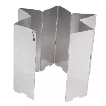 Складное ветровое стекло для уличной печи, 8 алюминиевых ветровых стекол для кемпинга с сумкой для переноски, легкий вес