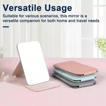 Складное зеркало для макияжа, двойное противоскользящее косметическое зеркало высокой четкости, водонепроницаемое складное зеркало для красоты для женщин, домашних путешествий чёрный