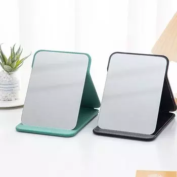 Складное зеркало из искусственной кожи, регулируемое зеркало для макияжа, настольное зеркало для туалетного столика, домашнее M розовый